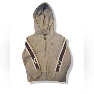 Polo Ralph Lauren Girls 2T Zip Up Hoody with Navy and Pink Accents